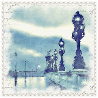 Paris in Blue II by Noah Bay Framed Canvas Wall Art Print