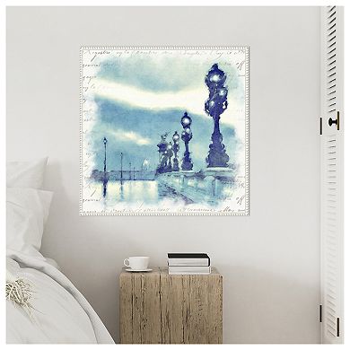 Paris in Blue II by Noah Bay Framed Canvas Wall Art Print