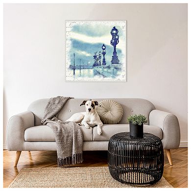 Paris in Blue II by Noah Bay Framed Canvas Wall Art Print