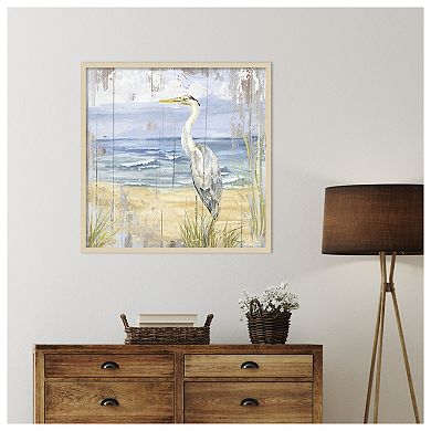 Birds of the Coast Rustic II by Tara Reed Wood Framed Wall Art Print