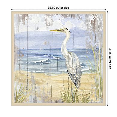 Birds of the Coast Rustic II by Tara Reed Wood Framed Wall Art Print