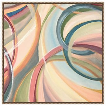 Overlapping Rings III by Lee C Framed Canvas Wall Art Print