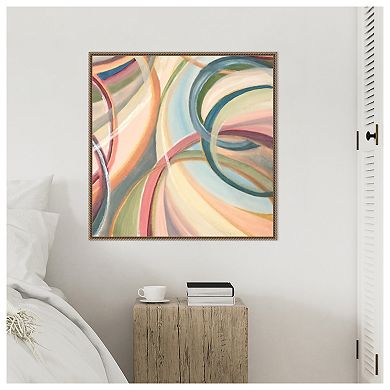 Overlapping Rings III by Lee C Framed Canvas Wall Art Print