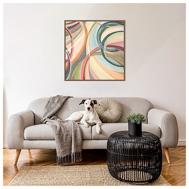 Overlapping Rings III by Lee C Framed Canvas Wall Art Print