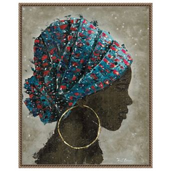 Profile of a Woman I by Marie Elaine Cusson Framed Canvas Wall Art Print