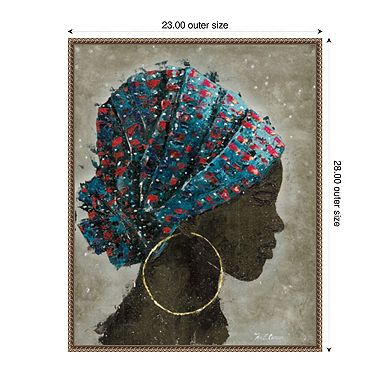 Profile of a Woman I by Marie Elaine Cusson Framed Canvas Wall Art Print