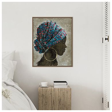 Profile of a Woman I by Marie Elaine Cusson Framed Canvas Wall Art Print