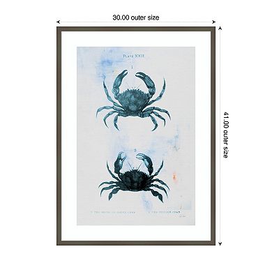 Blue Bay IV by Deborah Revell Wood Framed Wall Art Print