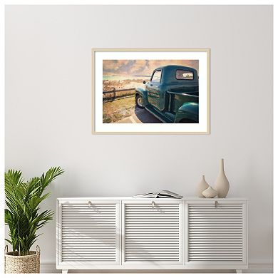 Great Ride Great View by Grafitee Studios Wood Framed Wall Art Print
