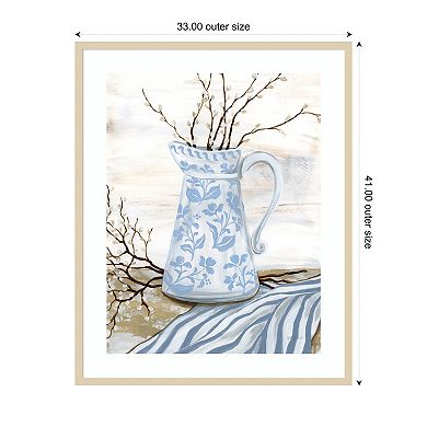 Chantilly Cottage Vase by Yvette St. Amant Wood Framed Wall Art Print