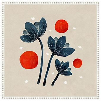 Blue Flowers II by Katie Oshea Framed Canvas Wall Art Print