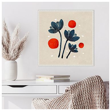 Blue Flowers II by Katie Oshea Framed Canvas Wall Art Print