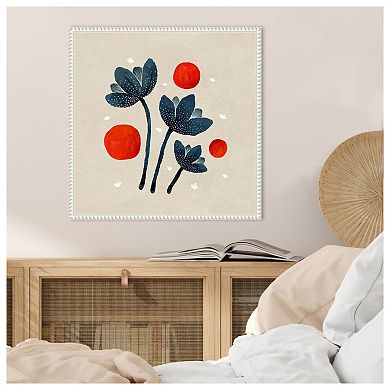 Blue Flowers II by Katie Oshea Framed Canvas Wall Art Print