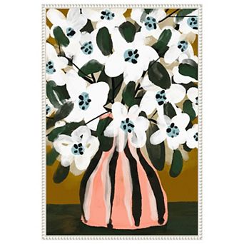 Pastel Flower Impression No 9 by Treechild Framed Canvas Wall Art Print
