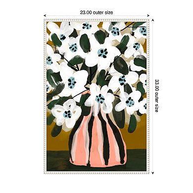 Pastel Flower Impression No 9 by Treechild Framed Canvas Wall Art Print