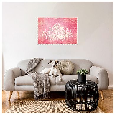 Pink Chandelier by Grafitee Studios Framed Canvas Wall Art Print