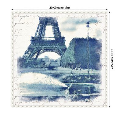 Paris in Blue I by Noah Bay Framed Canvas Wall Art Print