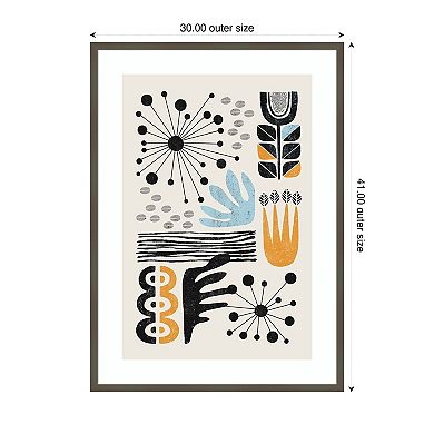 Abstract Garden 2 by Ioana Horvat Wood Framed Wall Art Print