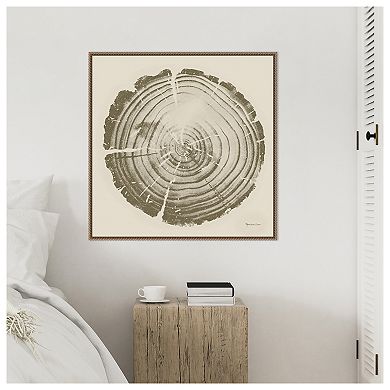 Tree Trunk cream II by Marie Elaine Cusson Framed Canvas Wall Art Print