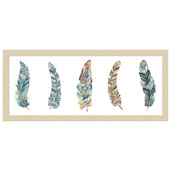 Feathers Panel by Tre Sorelle Studios Wood Framed Wall Art Print