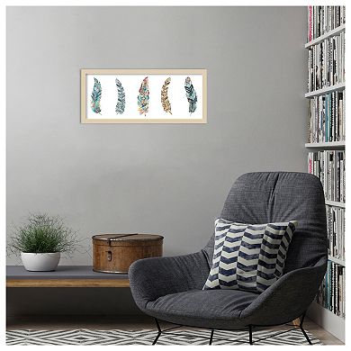 Feathers Panel by Tre Sorelle Studios Wood Framed Wall Art Print