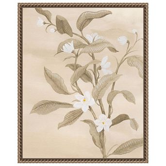 Sepia Orange Blossom Sketch II by Grace Popp Framed Canvas Wall Art Print