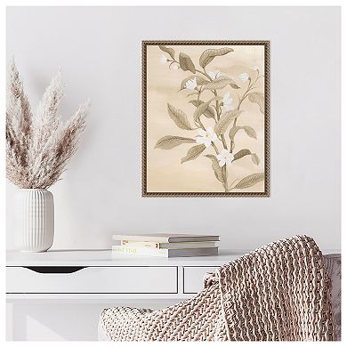 Sepia Orange Blossom Sketch II by Grace Popp Framed Canvas Wall Art Print