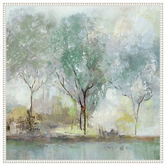 Teal Landscape by Isabelle Z Framed Canvas Wall Art Print