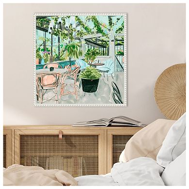 Little Green Cafe I by Melissa W Framed Canvas Wall Art Print