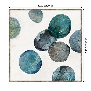 Blue Orbits by Jacob q Framed Canvas Wall Art Print