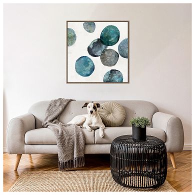 Blue Orbits by Jacob q Framed Canvas Wall Art Print
