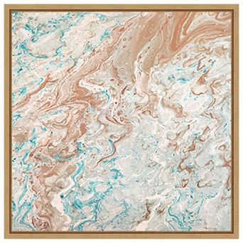 Wild Lagoons Abstract by Marie Elaine Cusson Framed Canvas Wall Art Print