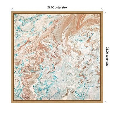 Wild Lagoons Abstract by Marie Elaine Cusson Framed Canvas Wall Art Print