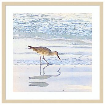 Sandpiper Dreams II by Christine Zalewski Wood Framed Wall Art Print