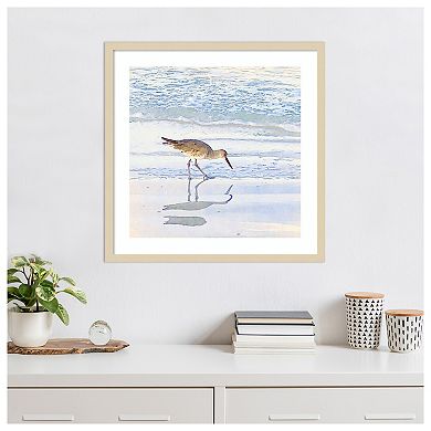 Sandpiper Dreams II by Christine Zalewski Wood Framed Wall Art Print