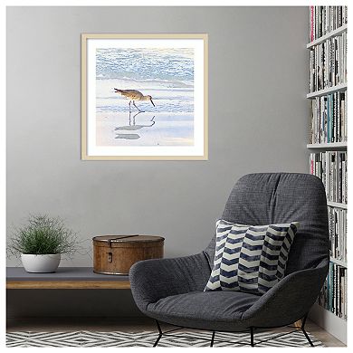 Sandpiper Dreams II by Christine Zalewski Wood Framed Wall Art Print