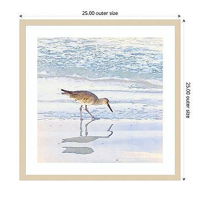 Sandpiper Dreams II by Christine Zalewski Wood Framed Wall Art Print
