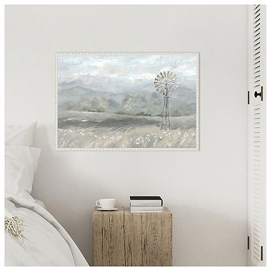 Country Meadow Windmill by Cynthia Coulter Framed Canvas Wall Art Print