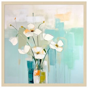 Flowers on the Window I by Irena Orlov Wood Framed Wall Art Print