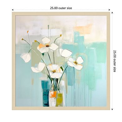Flowers on the Window I by Irena Orlov Wood Framed Wall Art Print