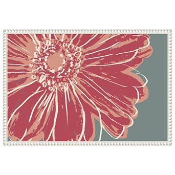 Flower Pop Sketch IV Red by Marie Elaine Cusson Framed Canvas Wall Art Print
