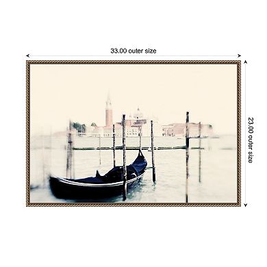 Venice Gondola by Ingrid Beddoes Framed Canvas Wall Art Print