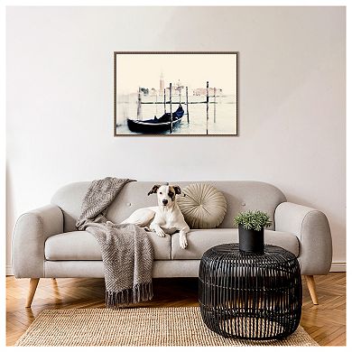 Venice Gondola by Ingrid Beddoes Framed Canvas Wall Art Print