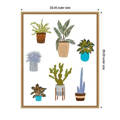 Houseplants II by Melissa W Framed Canvas Wall Art Print