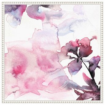 Watercolor Floral Pink Purple Trio II by Andrea Bijou Framed Canvas Wall Art Print