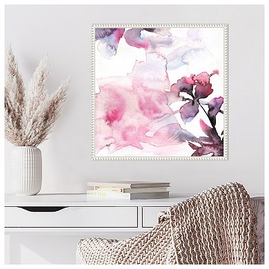 Watercolor Floral Pink Purple Trio II by Andrea Bijou Framed Canvas Wall Art Print