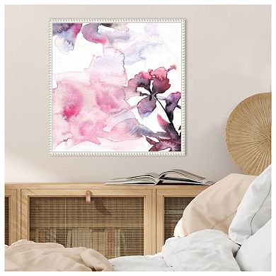 Watercolor Floral Pink Purple Trio II by Andrea Bijou Framed Canvas Wall Art Print