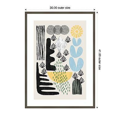 Abstract Garden 1 by Ioana Horvat Wood Framed Wall Art Print