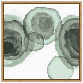 Ink Stains II Mint by PI Studio Framed Canvas Wall Art Print