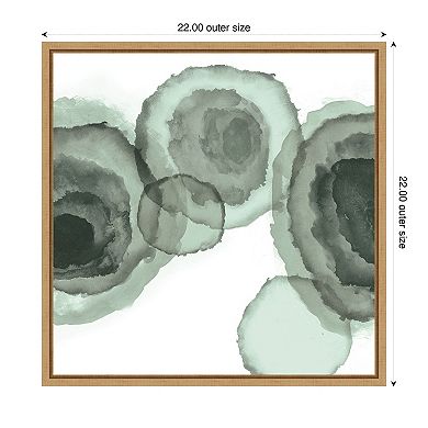 Ink Stains II Mint by PI Studio Framed Canvas Wall Art Print